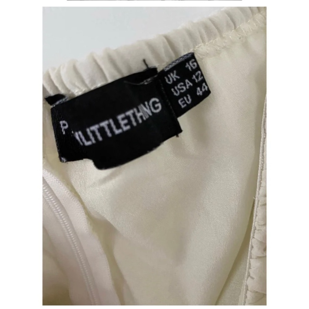 PRETTYLITTLETHING Ivory Ruched Dress - Picture 7 of 9